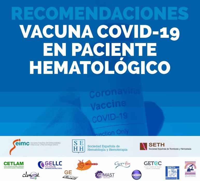 La SEHH publica las recomendaciones sobre la vacuna COVID-19 en pacientes hematológicos
